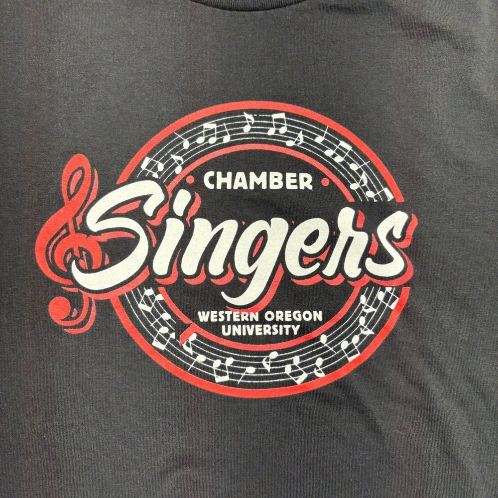 Gildan T-Shirt Mens 2XL Black Western Oregon University Chamber Singers‎